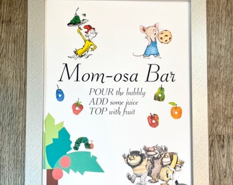 Storybook Baby Shower Mom-osa Sign, Storybook Decorations, Baby Shower Sign, Mimosa Sign, Storybook Party Decor, Baby Shower Decorations