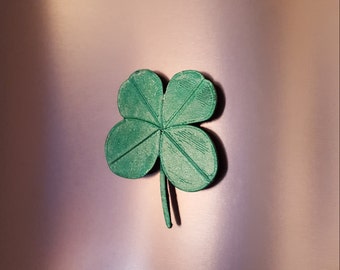 Shiny Green Four-Leaf Clover Magnet