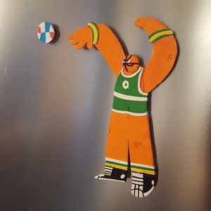 Foul Larry (with Basketball) Magnet