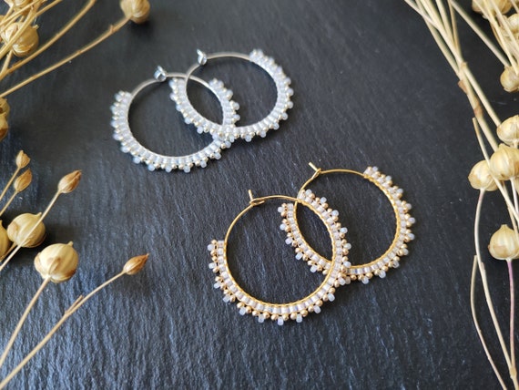 Handmade hoop earrings deals