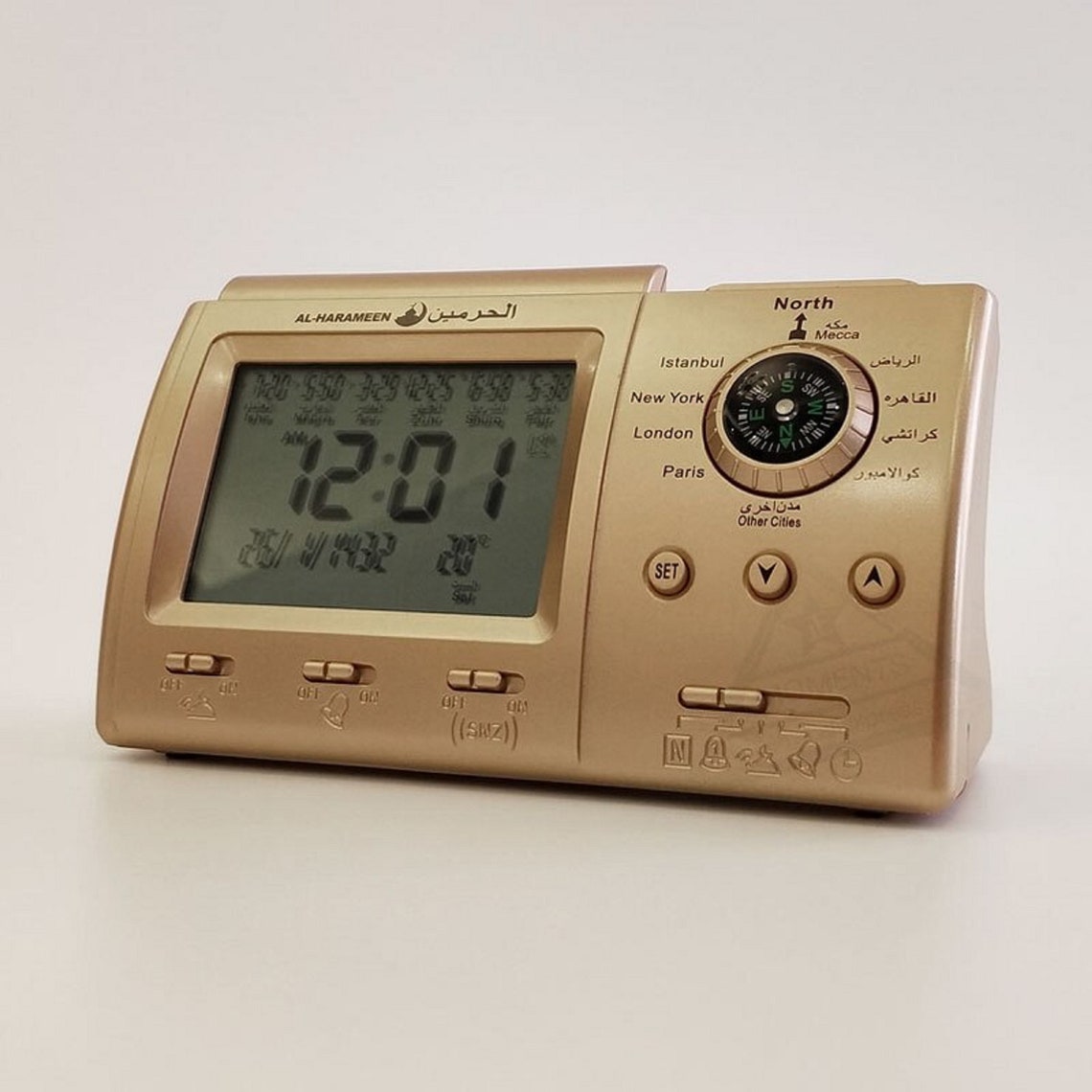 Azan Muslim Clock with Adhan Alarm Qiblah Direction Compass Etsy