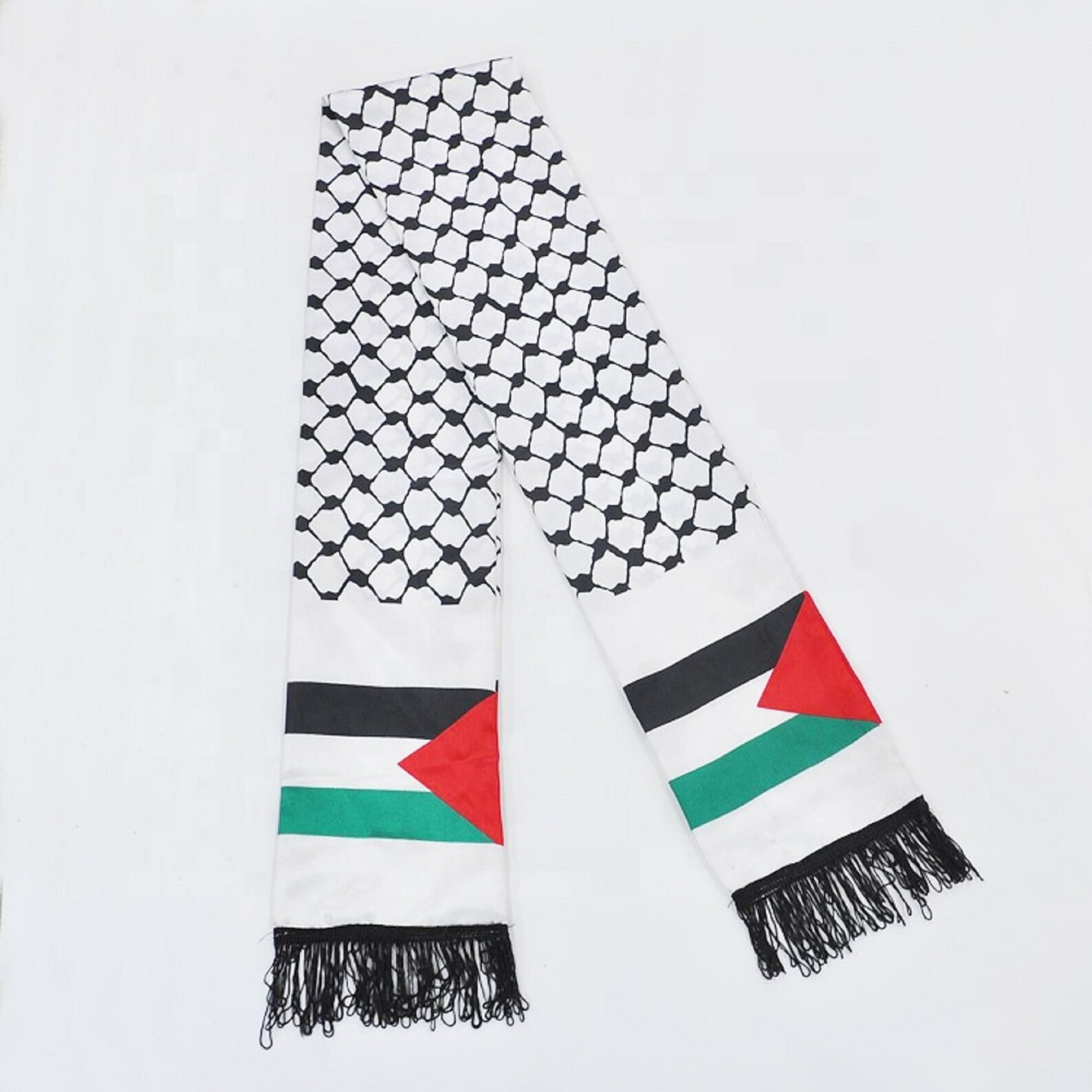 Scarf Scarf Printed in Satin Palestine Flag 130 x 14cm Etsy