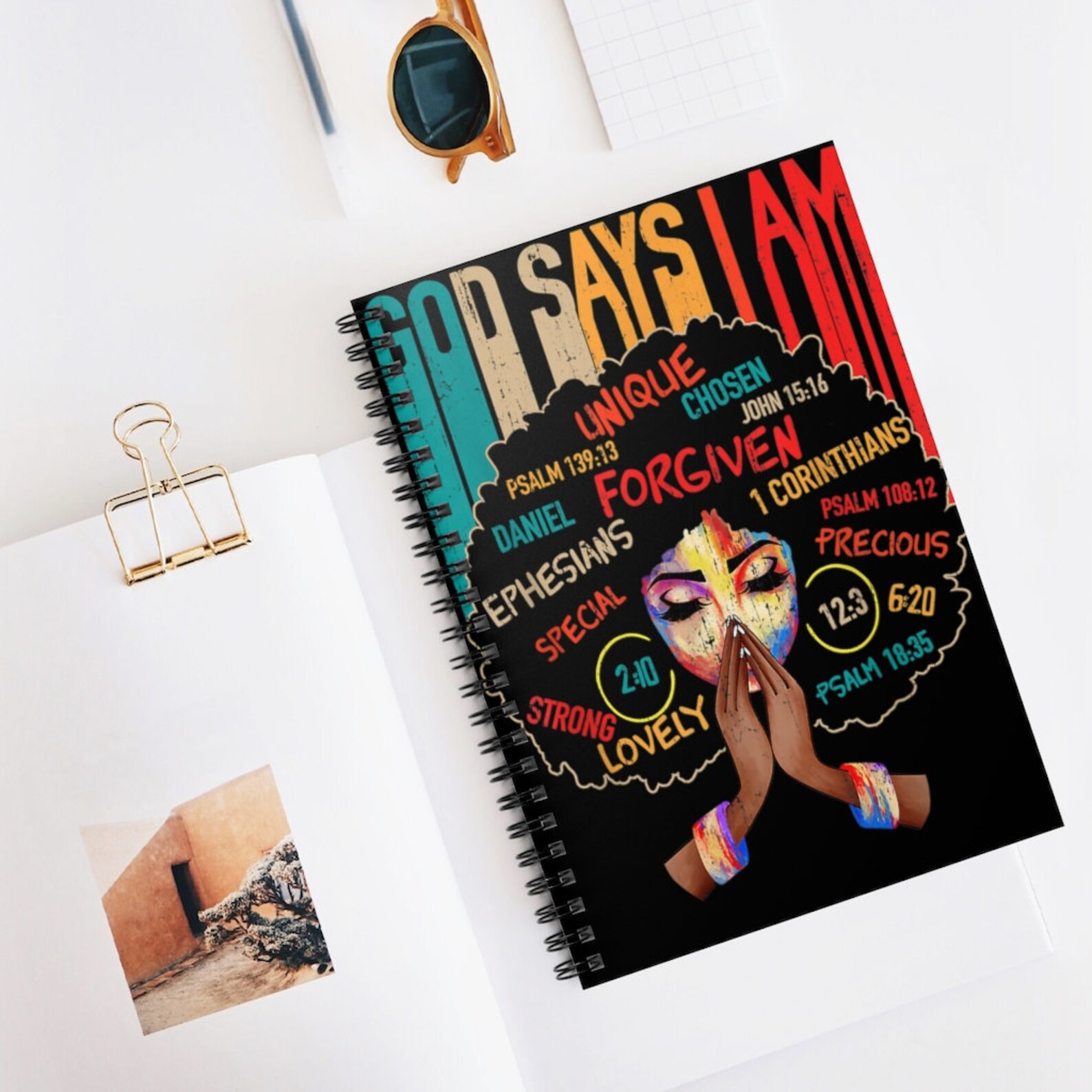 African American Woman/ Inspirational Journal/Spiral Etsy