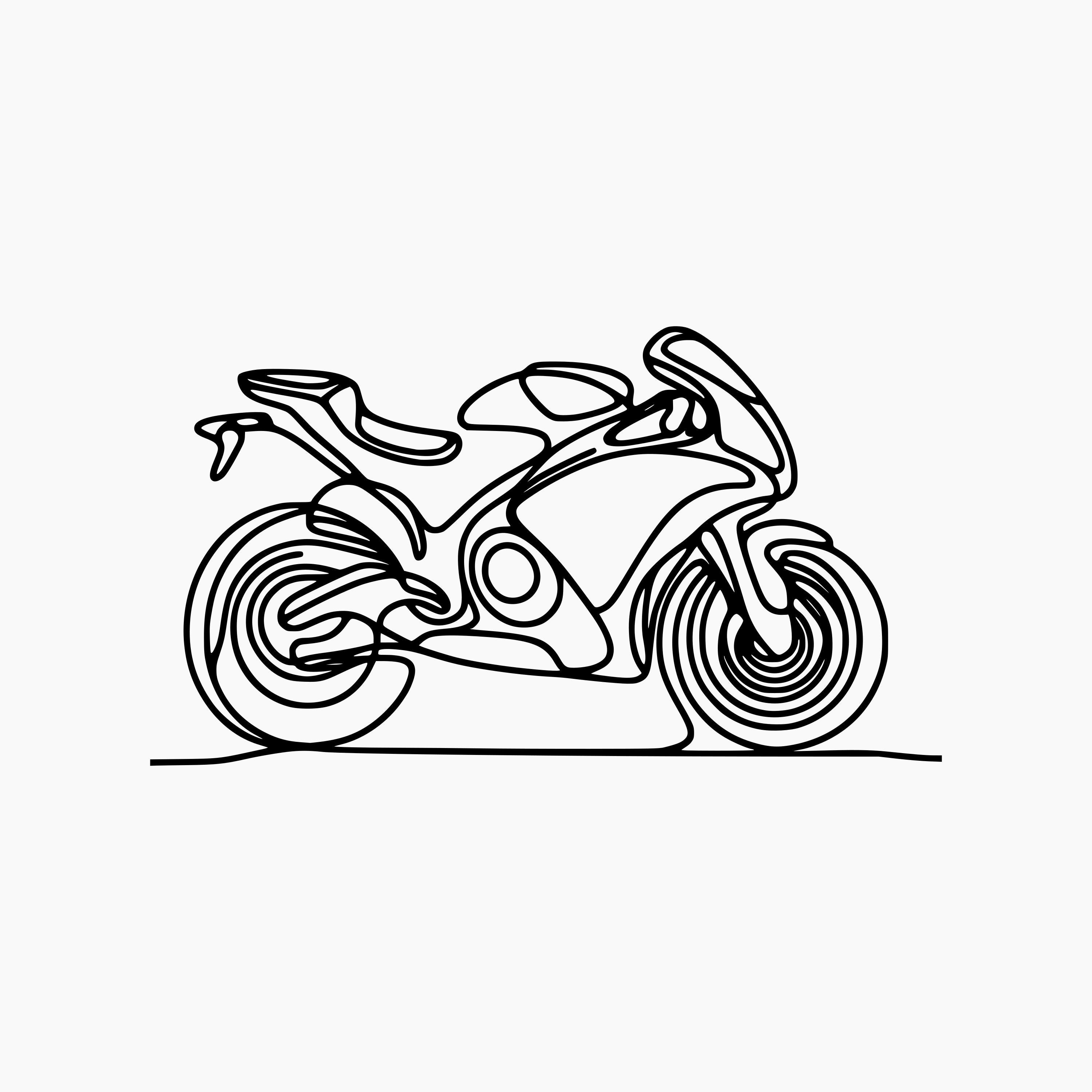 オートバイの線画。4 つの SVG バンドル。SVG、PNG、EPS、DXF カット