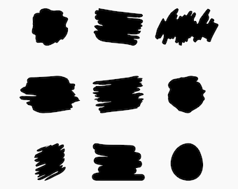 Brush Strokes. Svg Png Eps Dxf Cut files.