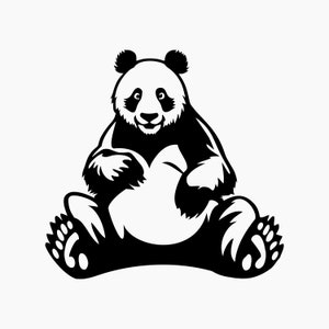 Panda. Archivos de corte Svg Png Eps Dxf.