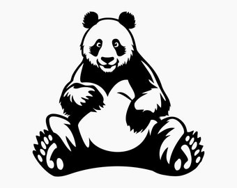 10 Panda SVG | Panda Silhouette | Panda Cut Files | Panda Design ...