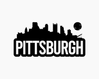 Pittsburgh Bold Skyline. Svg Png Eps Dxf Cut Dateien.
