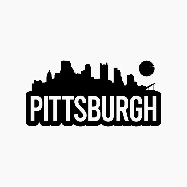 Pittsburgh Bold Skyline. Svg Png Eps Dxf Cut files.