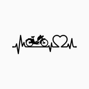 Moped Heartbeat. Svg Png Eps Dxf Cut files.