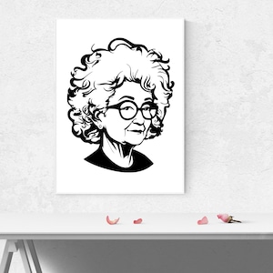 Old Lady Face. Svg Png Eps Dxf Cut Files. - Etsy