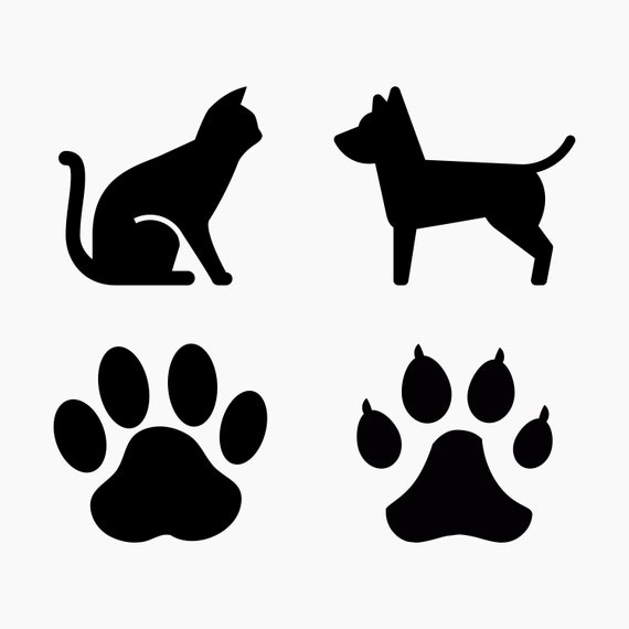 Impronta della zampa del cane e del gatto. Svg Png Eps Dxf Cut file. -   Italia