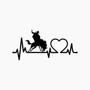 Rodeo Heartbeat. Svg Png Eps Dxf Cut files.