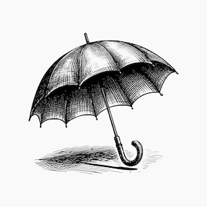 Umbrella Sketch Style. Svg Png Eps Dxf Cut files.