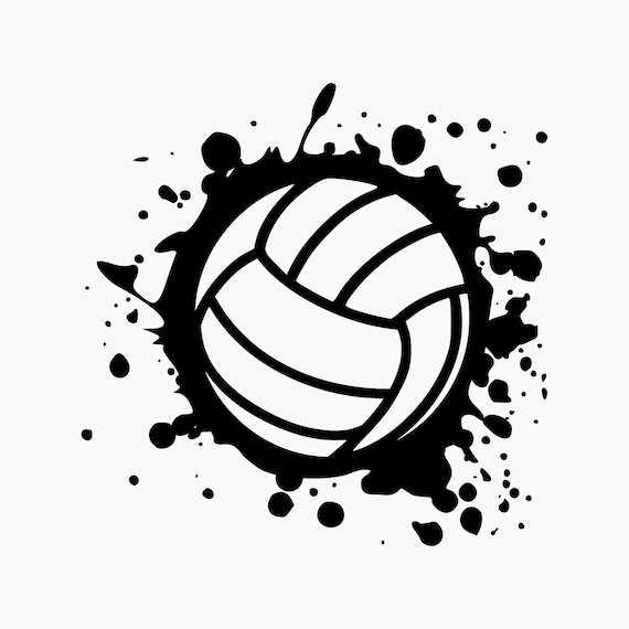 Volleyball Ball Splat Ink. Svg Png Eps Dxf Cut Files. - Etsy