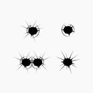 Bullet Hole. Svg Png Eps Dxf Cut files.