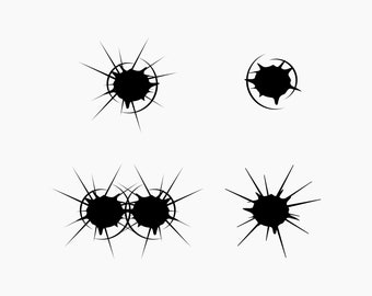 Bullet Hole. Svg Png Eps Dxf Cut files.