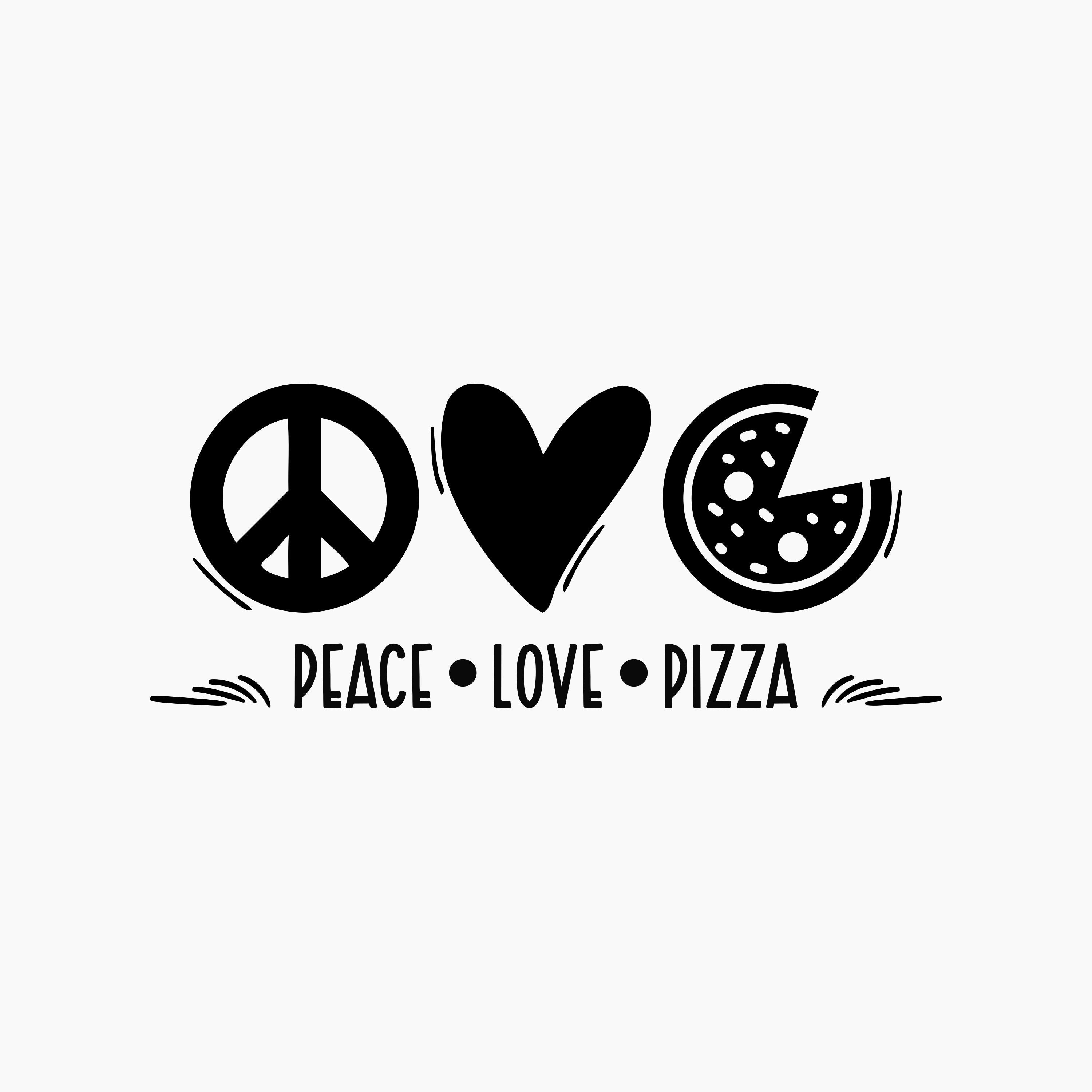 love@peaceページ Peace Love Pizza. Svg Png Eps Dxf Cut Files. - Etsy