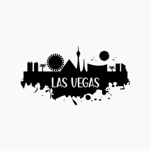 Las Vegas Skyline Silhouette. Svg Png Eps Dxf Cut Files. - Etsy
