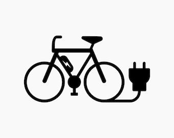 Bicicleta elétrica, Ebike. Arquivos de corte Svg Png Eps Dxf.