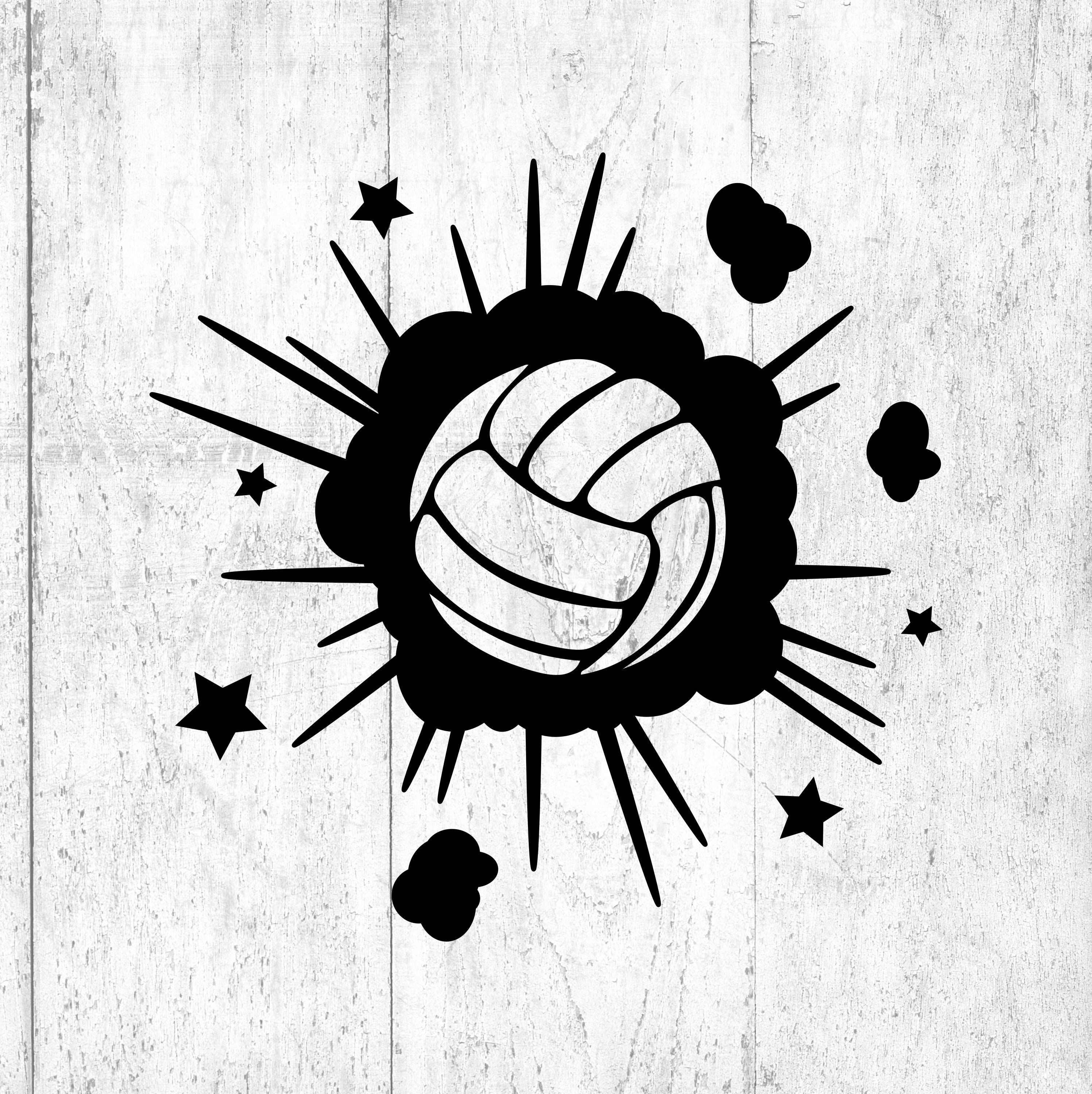 Volleyball Exploding Svg Exploding Volleyball Ball. Svg Png Eps Dxf Cut Files. - Etsy