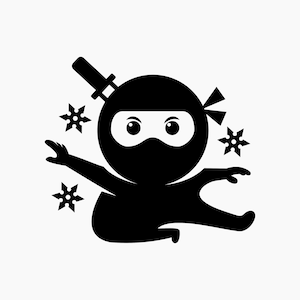 Ninja. Svg Png Eps Dxf Cut bestanden.