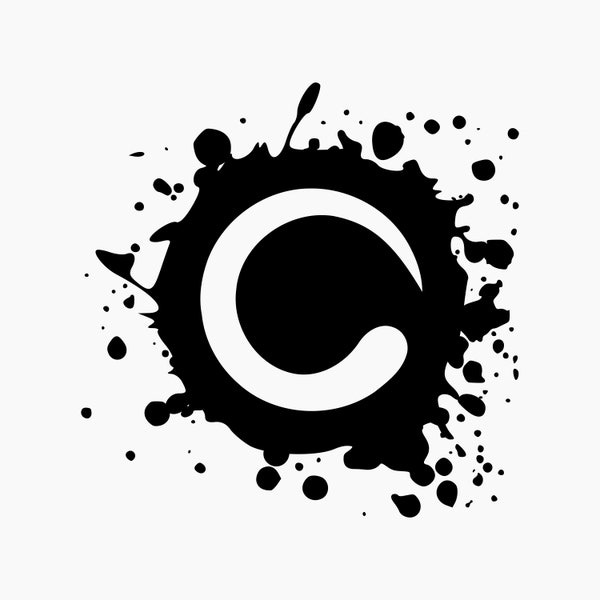 Zen Circle Symbol Splat Ink. Svg Png Eps Dxf Cut files.