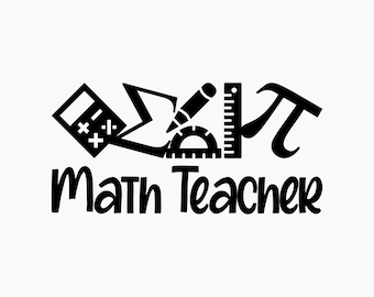 Math Teacher. Svg Png Eps Dxf Cut files.