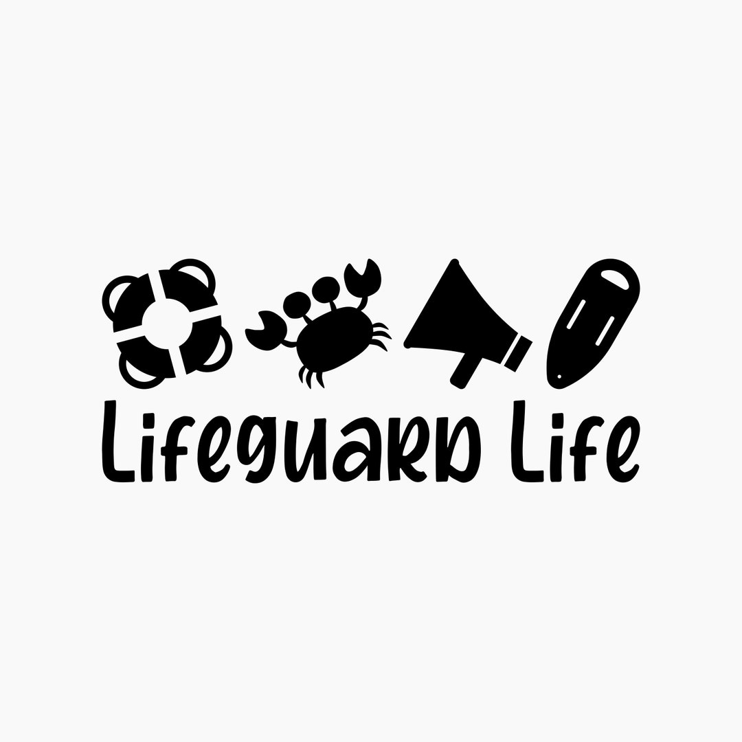 Lifeguard Life. Svg Png Eps Dxf Cut Files. - Etsy