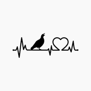 Bobwhite Heartbeat. Svg Png Eps Dxf Cut files.