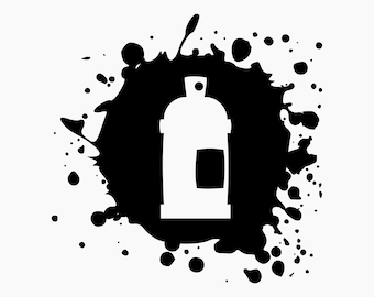 Spray Paint Splat Tinte. Svg Png Eps Dxf Cut Dateien.
