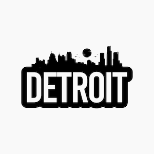 Detroit Bold Skyline. Svg Png Eps Dxf Cut files.