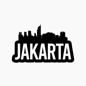 Jakarta Bold Skyline. Svg Png Eps Dxf Cut files.