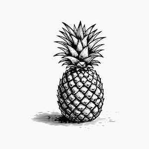 Ananas skiss stil. Svg Png Eps Dxf Cut-filer.