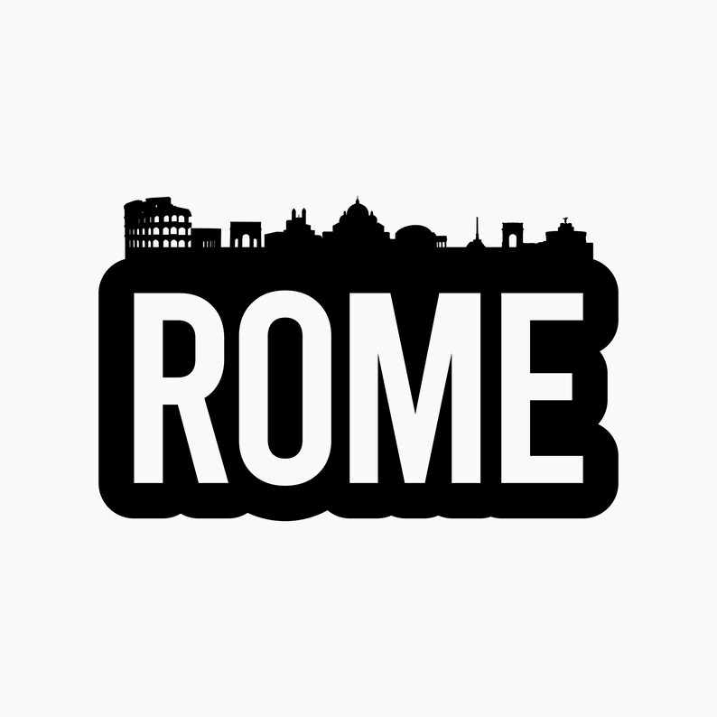 Rome Bold Skyline. Svg Png Eps Dxf Cut Files. - Etsy Canada