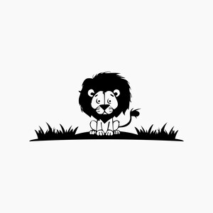 Uroczy lew. Pliki Svg Png Eps Dxf Cut.