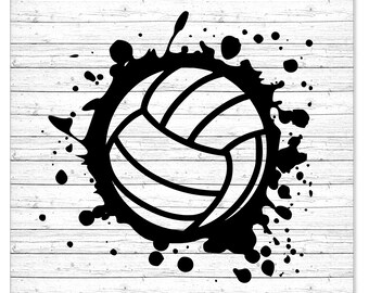 Volleyball Ball Splat Ink. Svg Png Eps Dxf Cut Files. - Etsy