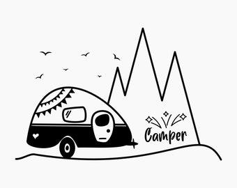 Camper. Svg Png Eps Dxf Cut files.