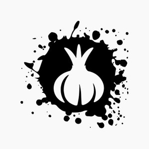 Onion Splat Ink. Svg Png Eps Dxf Cut files.