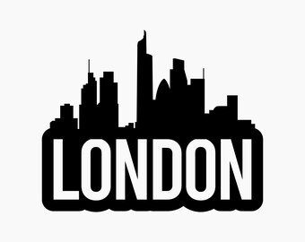 London Bold Skyline. Svg Png Eps Dxf Cut files.