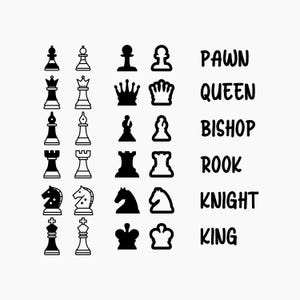 Chess pieces. Svg Png Eps Dxf Cut files.