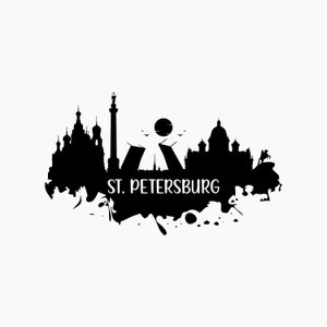 Saint Petersburg Skyline Silhouette. Svg Png Eps Dxf Cut files.