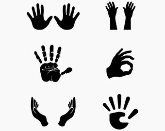 Hand. Svg Png Eps Dxf Cut files.