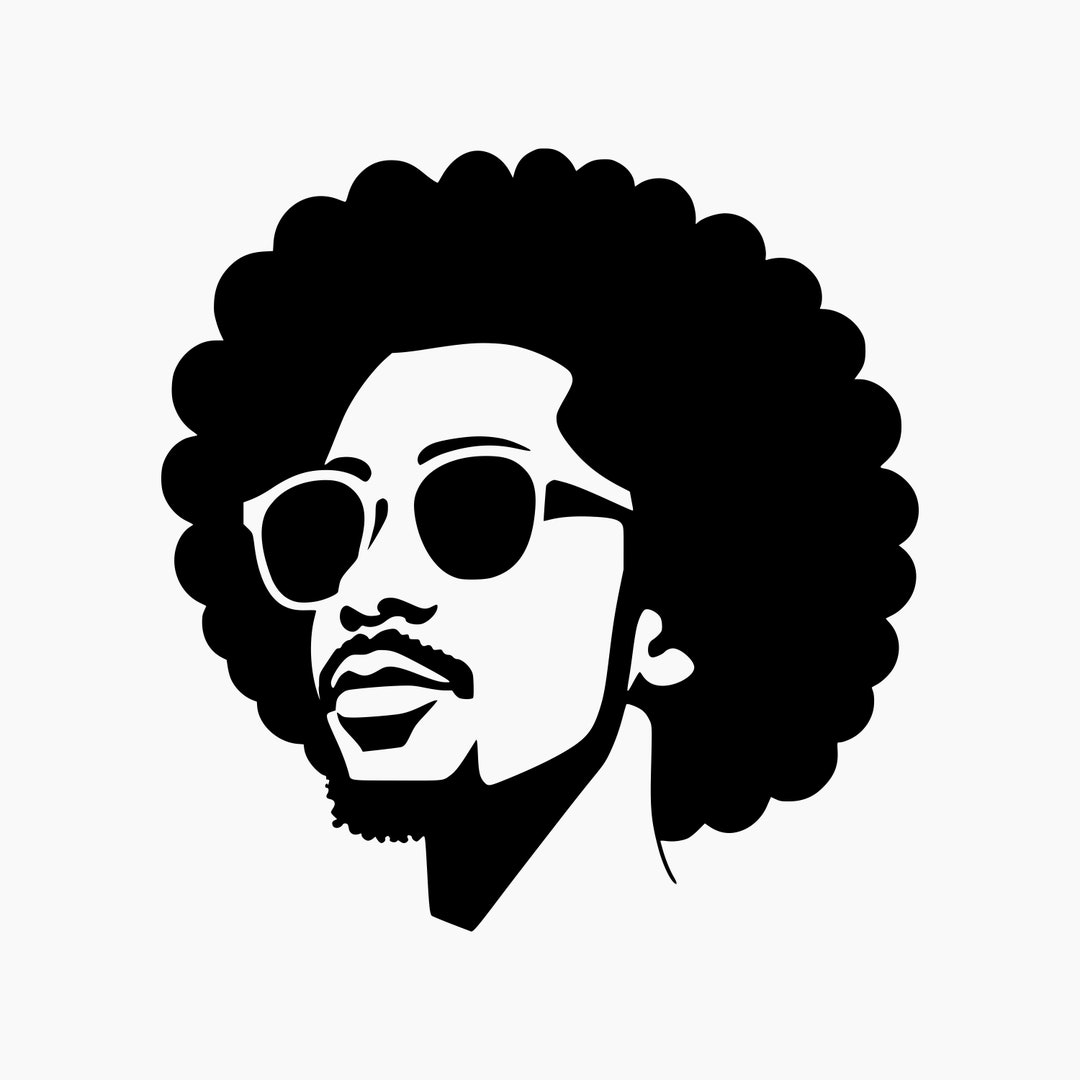 Afro Man Face. Svg Png Eps Dxf Cut Files. - Etsy