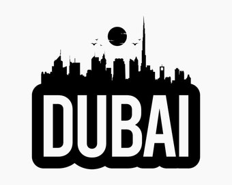 Dubai Bold Skyline. Svg Png Eps Dxf Cut files.
