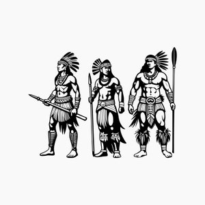 Hawaiian Warriors. Svg Png Eps Dxf Cut files.