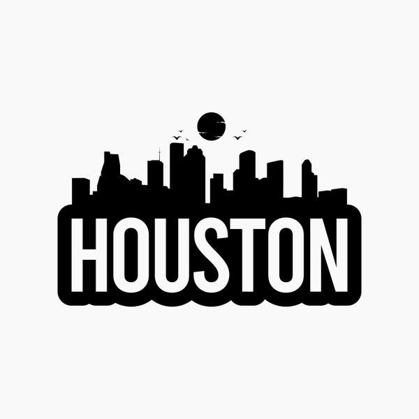Houston Bold Skyline. Svg Png Eps Dxf Cut files.
