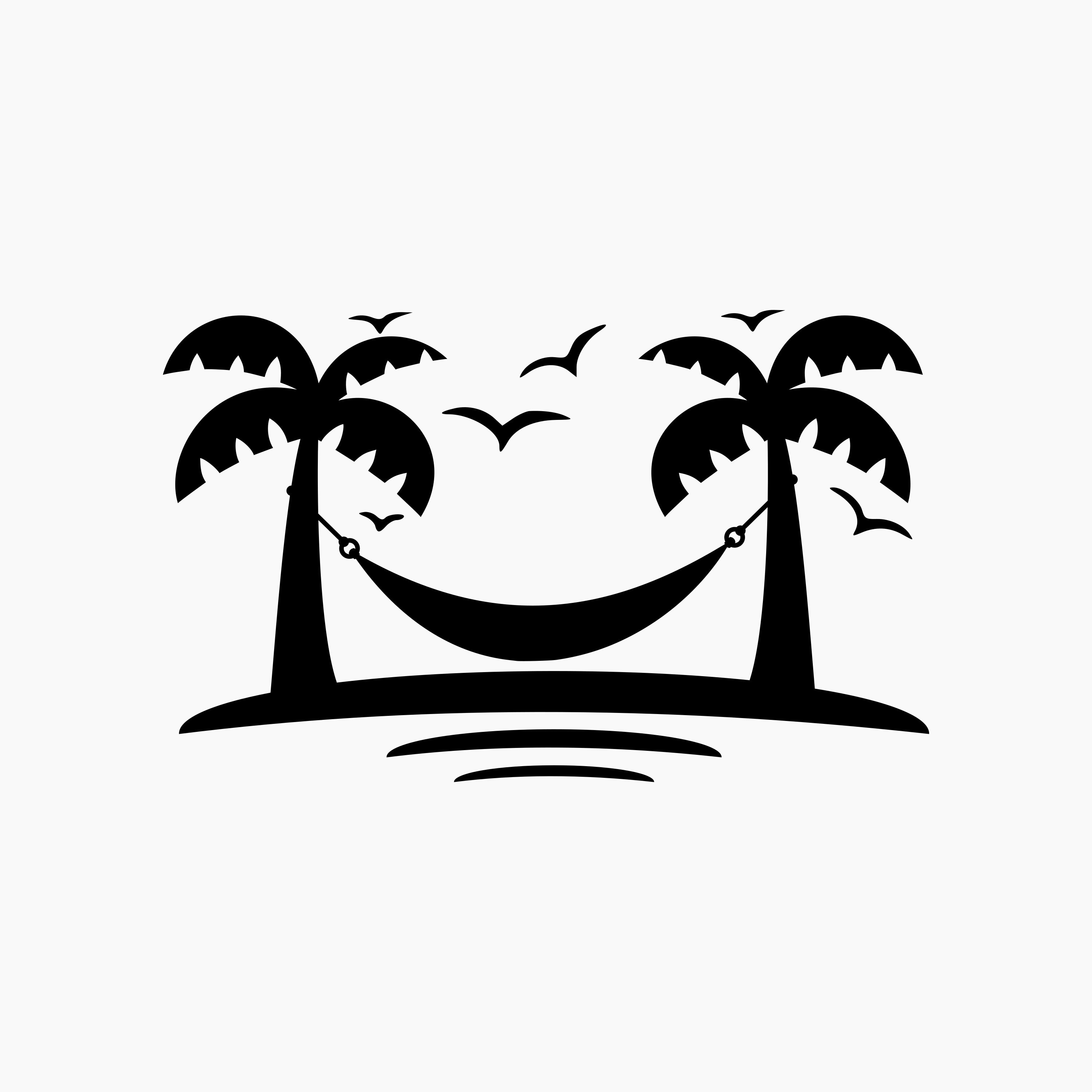 Hammick With Palm Tree Silhoettes