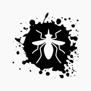 Mosquito Splat Ink. Svg Png Eps Dxf Cut files.