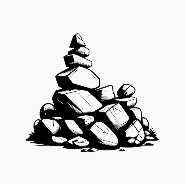 Pile of Rocks. Svg Png Eps Dxf Cut files.